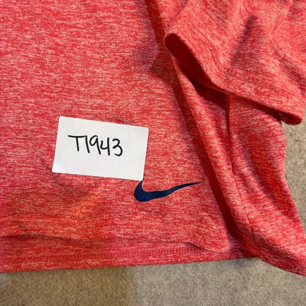 Nike Dri-FIT Mens XL Hoodie Long Sleeve Heather Red Training Shirt T1943